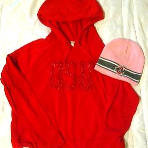 Victoria's Secret PINK OSU Cropped Hoodie and Hat